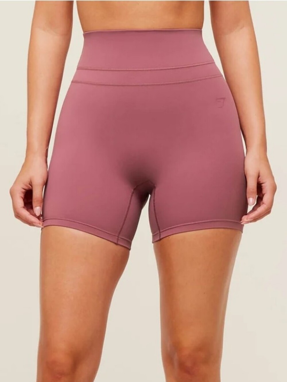 Gymshark Whitney High-Waist Athletic Bike Shorts in Mauve Pink